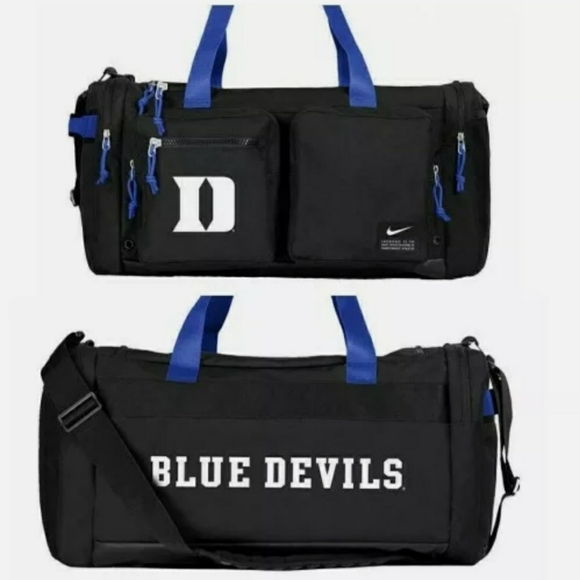 duke blue devils nike utility power medium duffel gym bag black DB6004 010 - Picture 2 of 10